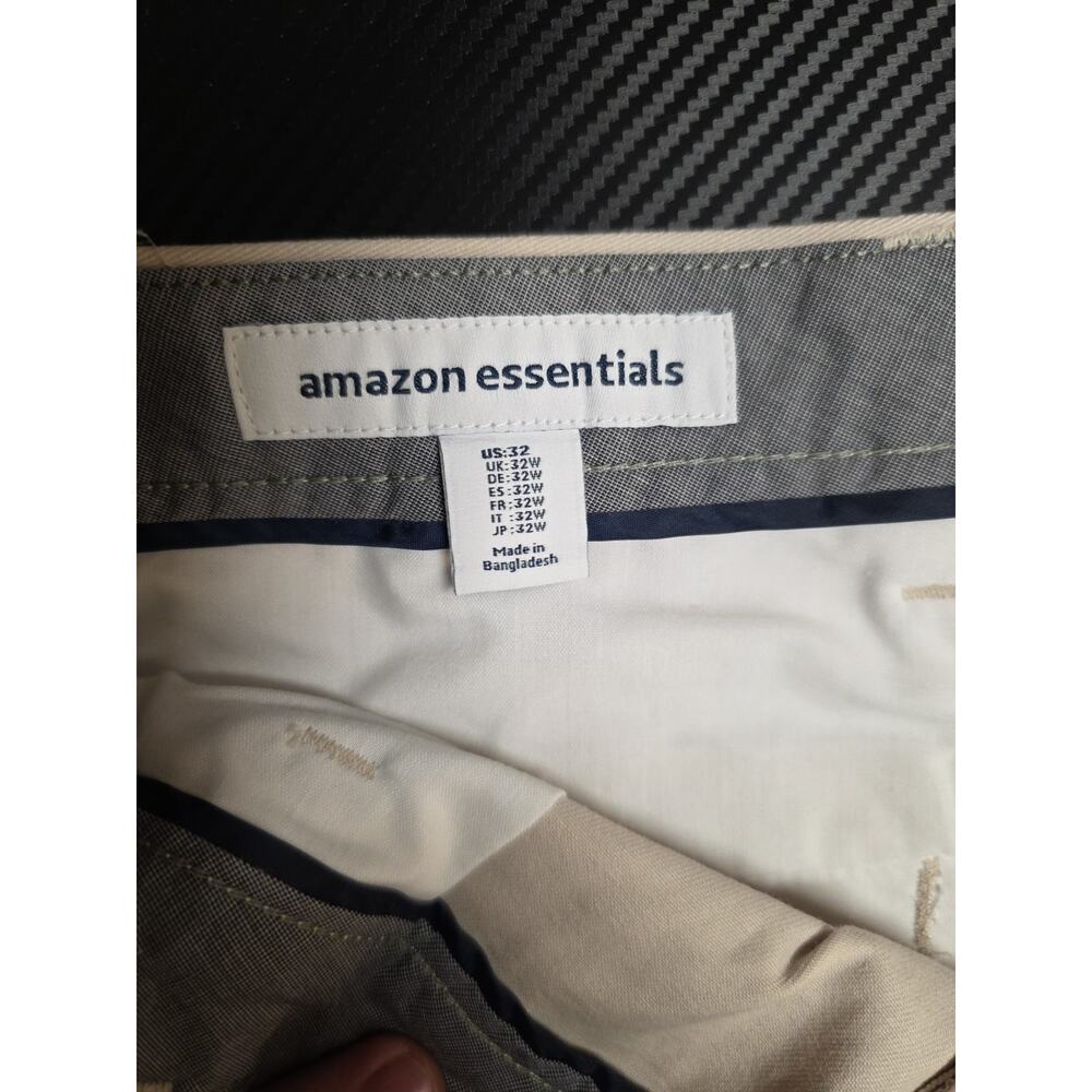 Amazon Essentials 100% Cotton Classic Fit 7'' Inseam Men's Shorts US 33 Stone - Picture 6 of 8